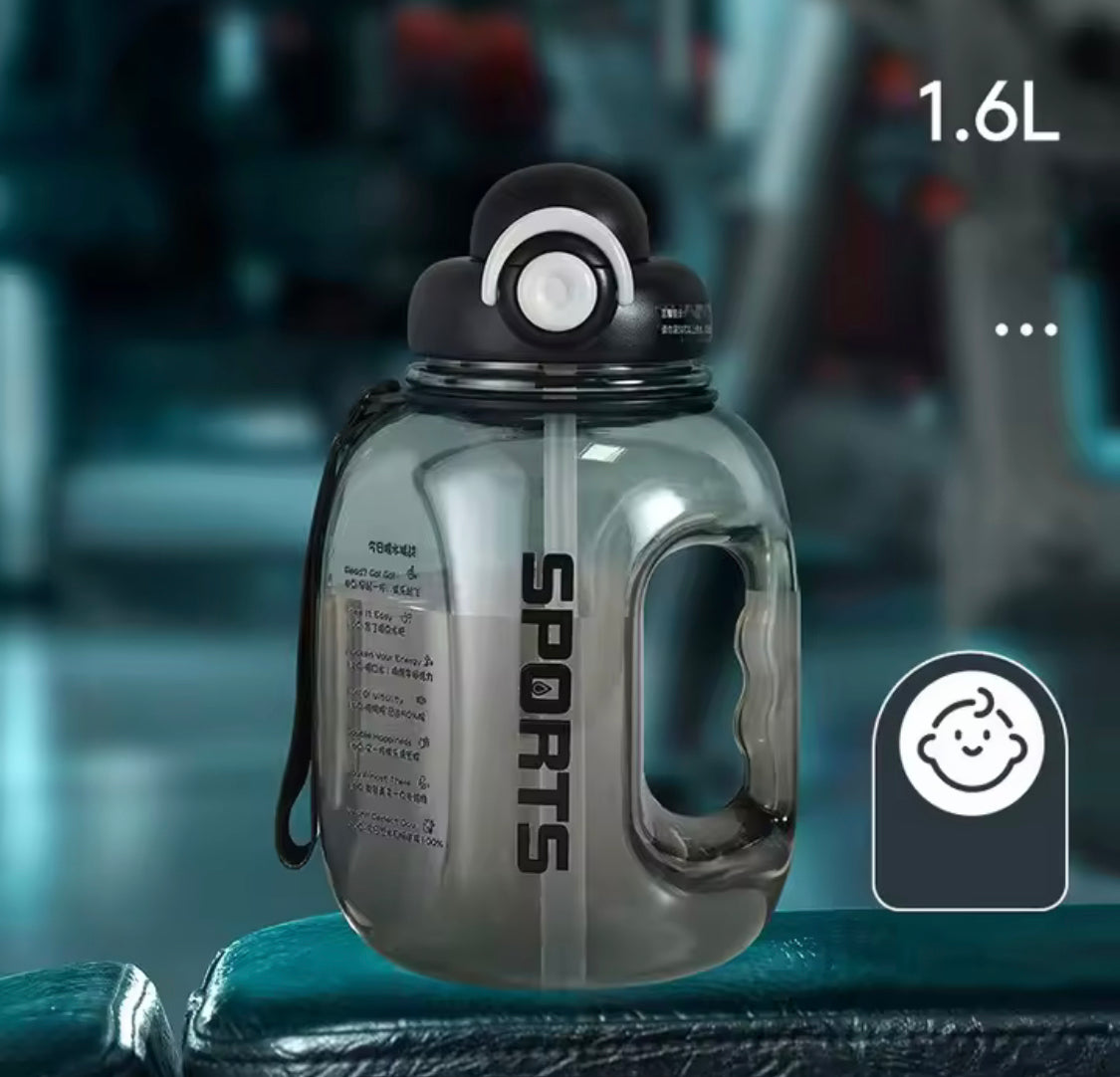 Portable Sport Water Bottle, Large Capacity Outdoor Travel Water Bottle, Gradient Gym Drink Bottle, Plastic Reusable Water Cup