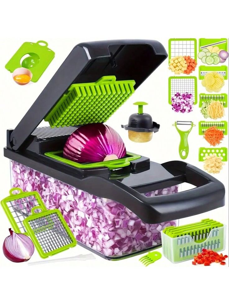 16-in-1 Mandoline Vegetable Slicer & Chopper β Multifunctional Kitchen Cutter with Blades & Storage Box