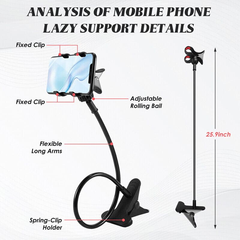 Multifunction Universal Long Arm Mobile Holder (Metal) Multicolor