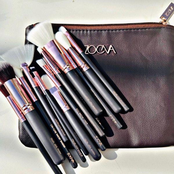 Zoeva 12-Piece Makeup Brush Set with Pouch β Complete Face & Eye Brush Collection