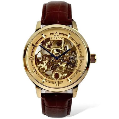 Fitron Skeleton leather strap (Gold)