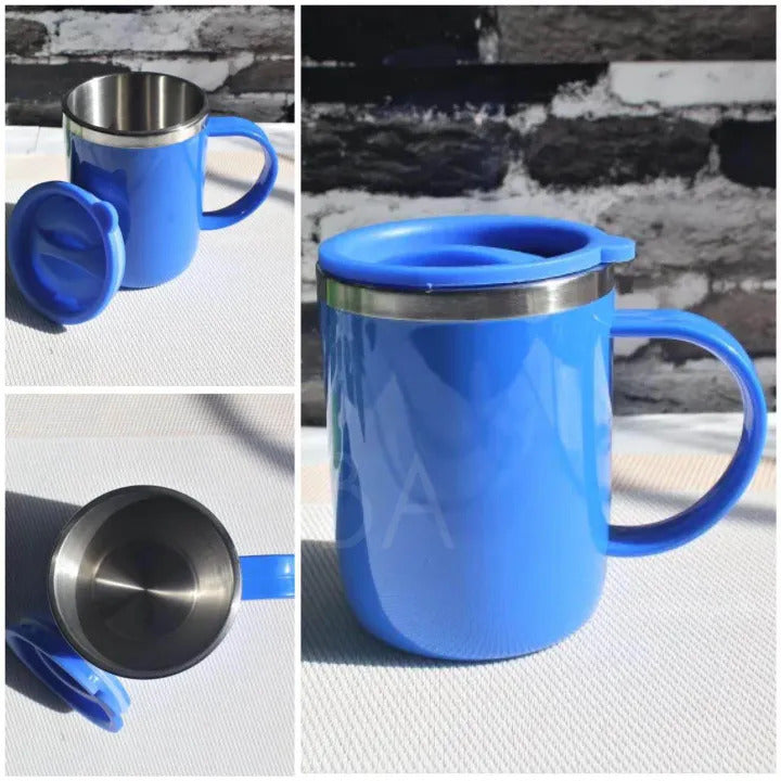 Premium Stainless Steel Hot & Cold Coffee Mug (Random Colors)