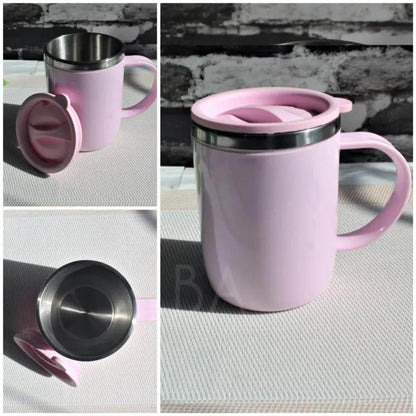 Premium Stainless Steel Hot & Cold Coffee Mug (Random Colors)