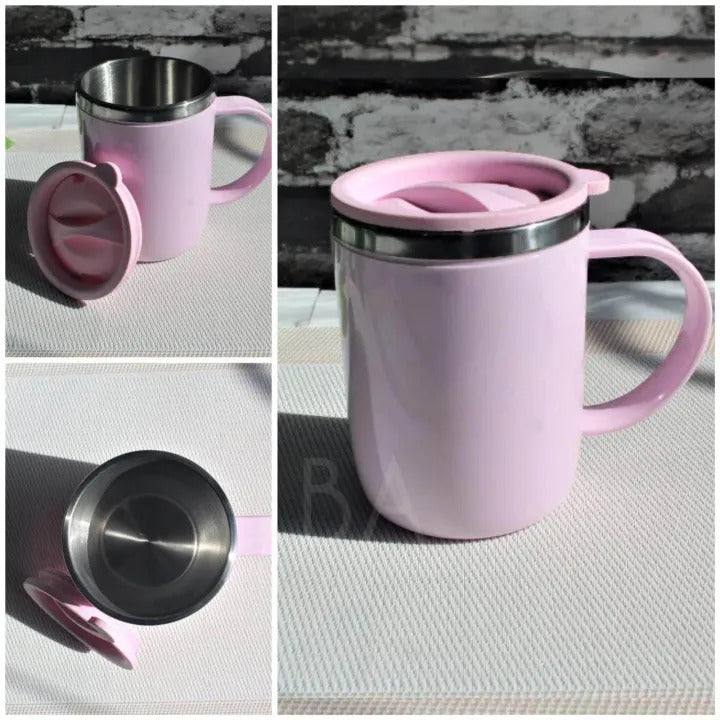 Premium Stainless Steel Hot & Cold Coffee Mug (Random Colors)