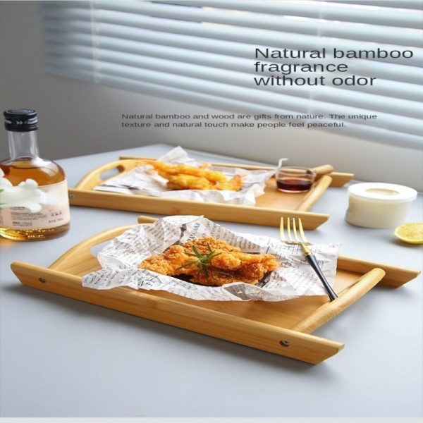 3 Pcs Wooden Serving Tray Set – Premium Wood Kitchen & Dining Platter Trays