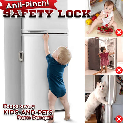 Child Safety Lock for Fridge & Cabinets – Easy Install, Toddler Safety Latch with Strong Hold
