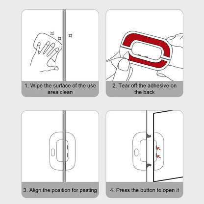 Child Safety Lock for Fridge & Cabinets – Easy Install, Toddler Safety Latch with Strong Hold