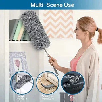 Telescopic Microfiber Duster – Extendable Cleaning Brush for Dust & Cobwebs
