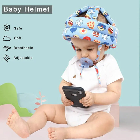 Adjustable Breathable Baby Safety Helmet – Shock Absorbing Head Protector