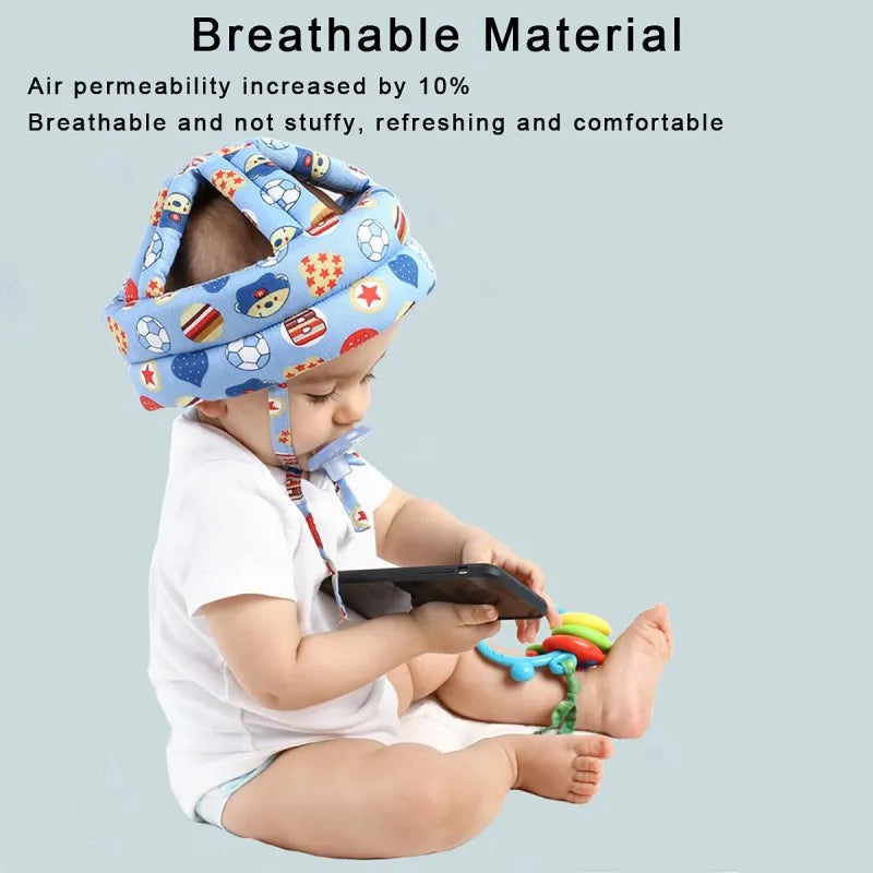 Adjustable Breathable Baby Safety Helmet – Shock Absorbing Head Protector