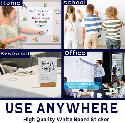 Self-Adhesive Whiteboard Sticker Roll – Dry Erase Wall Decal