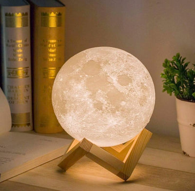 LED Moon Lamp – 3D Printed Night Light with Touch & Remote Control