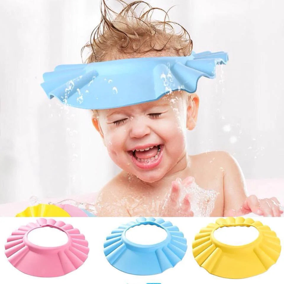 Adjustable Baby Shower Bath Shampoo Shield Cap
