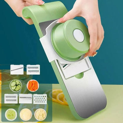 5-in-1 Stainless Steel Vegetable Cutter – Multi-Functional Kitchen Tool for Fast & Easy Food Prep