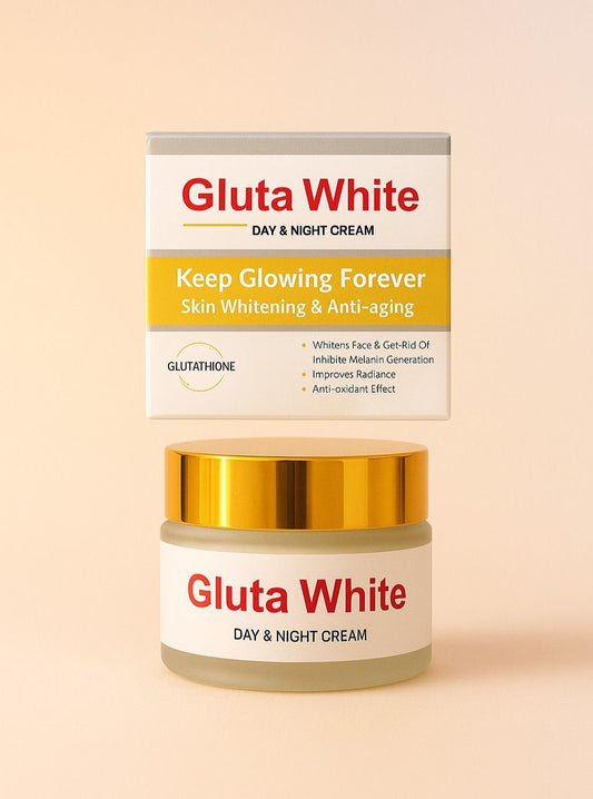 Gluta White Extreme Day & Night Cream – Skin Brightening & Anti-Aging Formula (50g)