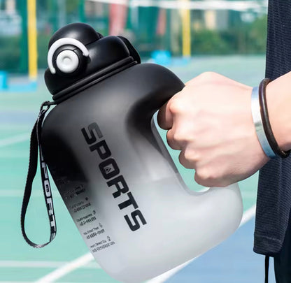 Portable Sport Water Bottle, Large Capacity Outdoor Travel Water Bottle, Gradient Gym Drink Bottle, Plastic Reusable Water Cup