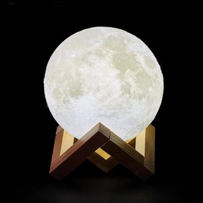 LED Moon Lamp – 3D Printed Night Light with Touch & Remote Control