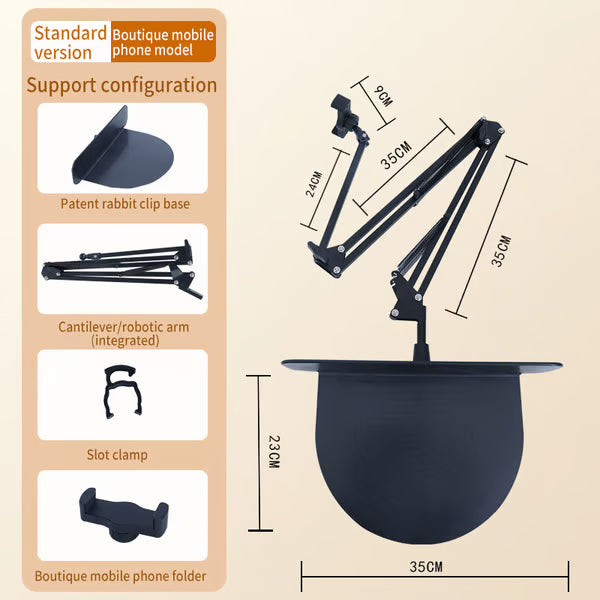 Hidden Bedside Phone Tablet Holder Retractable