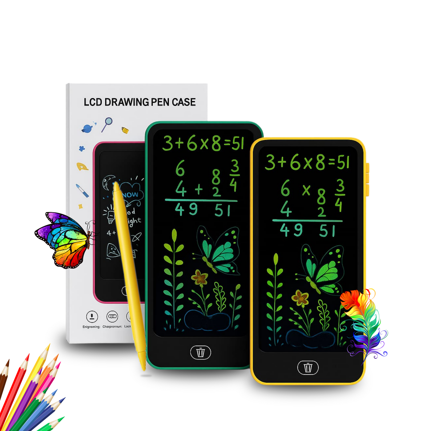 Kids LCD Drawing Tablet Pencil Box