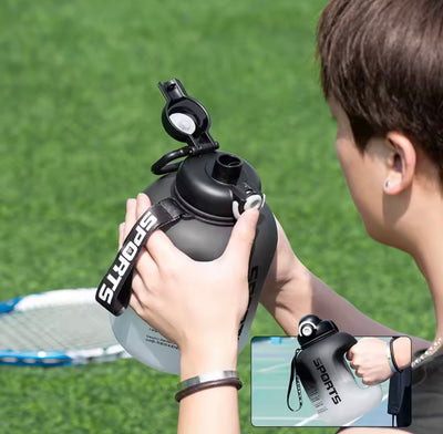 Portable Sport Water Bottle, Large Capacity Outdoor Travel Water Bottle, Gradient Gym Drink Bottle, Plastic Reusable Water Cup