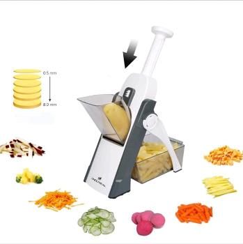 Foldable Multifunction Vegetable Mandoline Slicer with Container