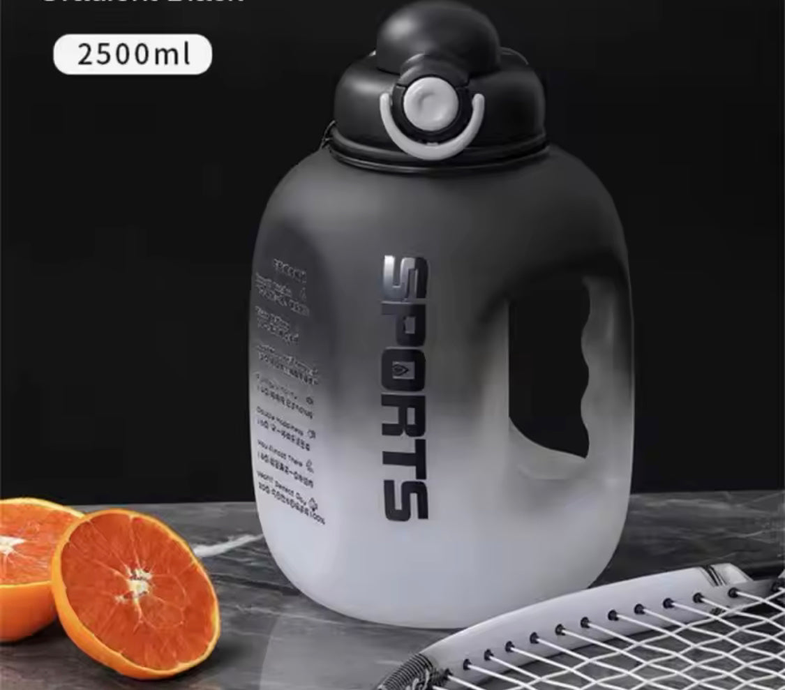 Portable Sport Water Bottle, Large Capacity Outdoor Travel Water Bottle, Gradient Gym Drink Bottle, Plastic Reusable Water Cup