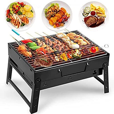 Foldable Portable BBQ Grill Stand – Outdoor Charcoal Barbecue Grill for Camping, Picnic & Home