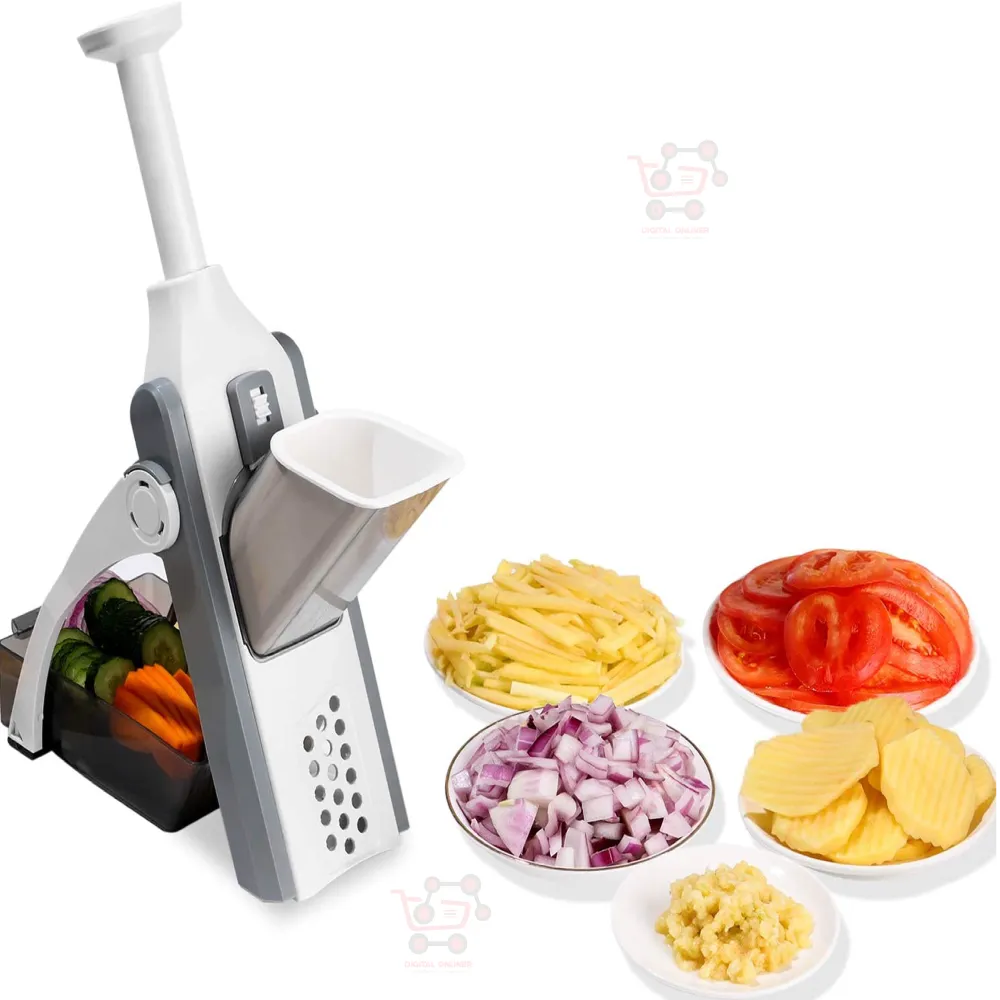 Foldable Multifunction Vegetable Mandoline Slicer with Container