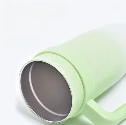 40oz Insulated Gradient Tumbler With Lid, Stainless Steel Car Mug With Straw, Stainless Steel Vacuum Insulated Car Mug