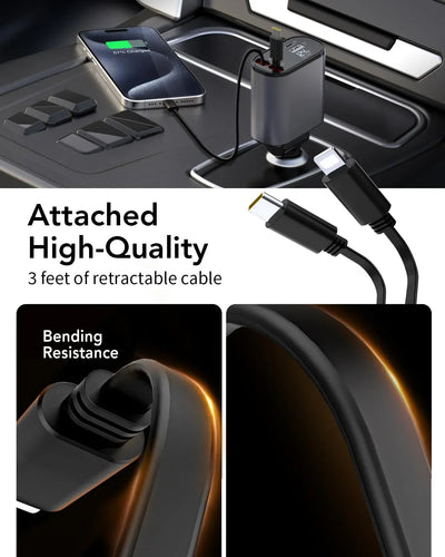 Homezy™ 4-In-1 Retractable Car Charger
