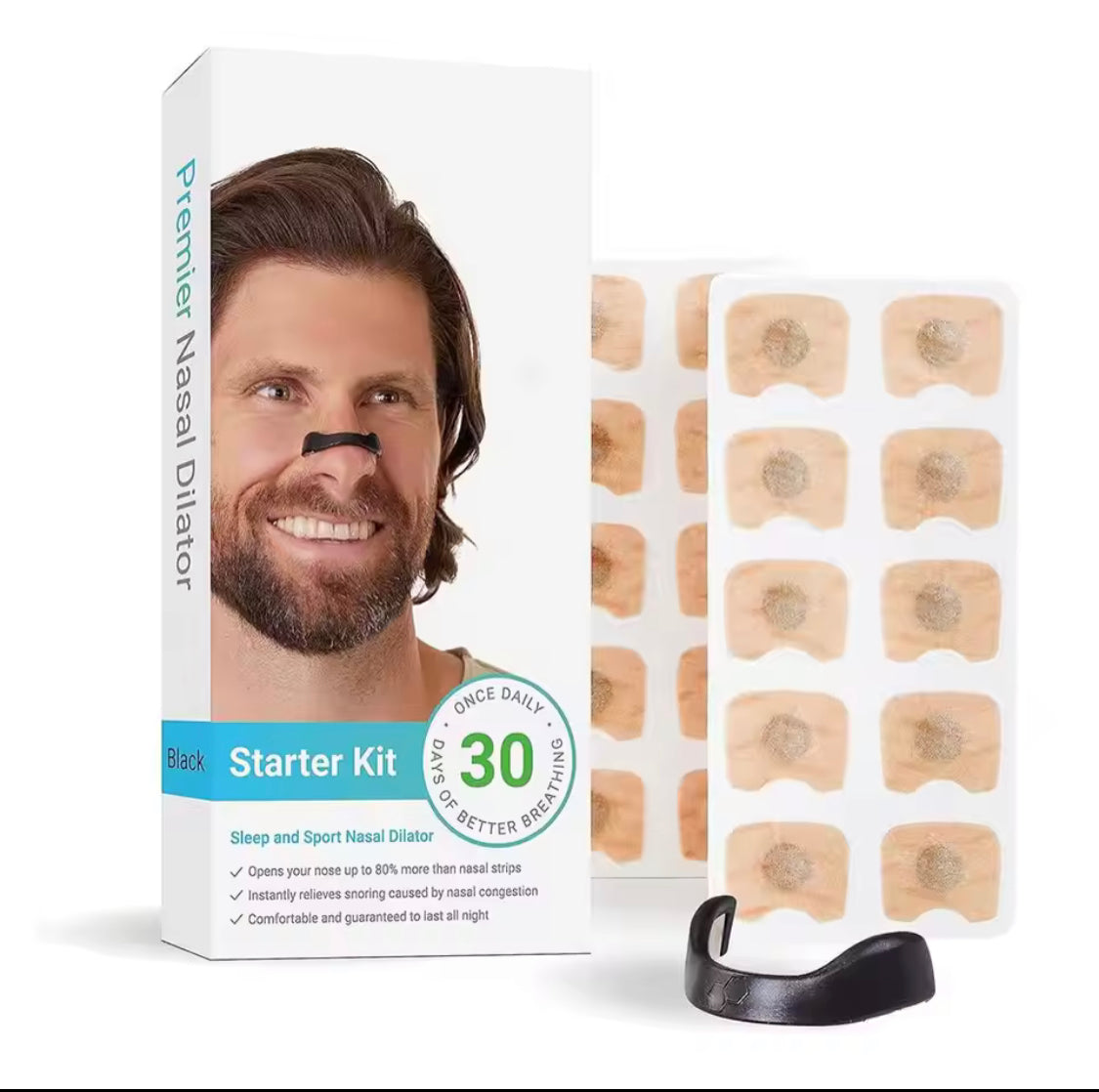 Magnetic Anti Snore Nose Clip, Nasal Breathing Dilators Starter Kit, Breathing Magnetic Nasal Strip