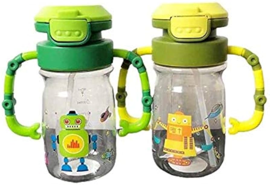 650ml Silicone Straw Cup Water Bottle, Portable School Water Mug, School Kids Water Thermos