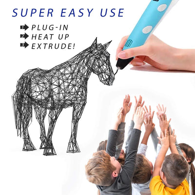 3D Printing Pen with Adjustable Temperature & Speed