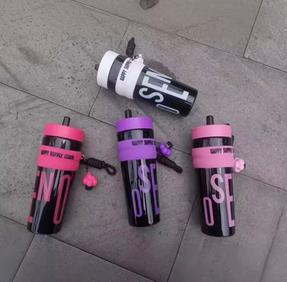 950ml Outdoor Sports Large Capacity Straw Cup, Portable Leakproof Insulated Travel Mug, High Appearance Girls Handy Cup With Straw