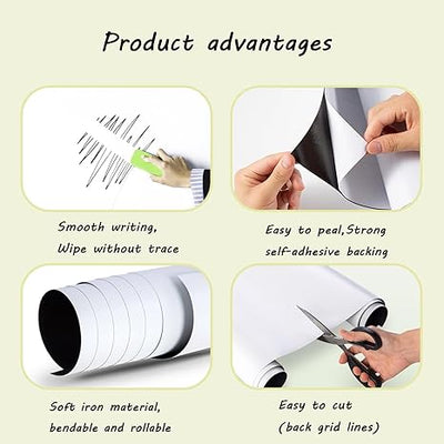 Self-Adhesive Whiteboard Sticker Roll – Dry Erase Wall Decal