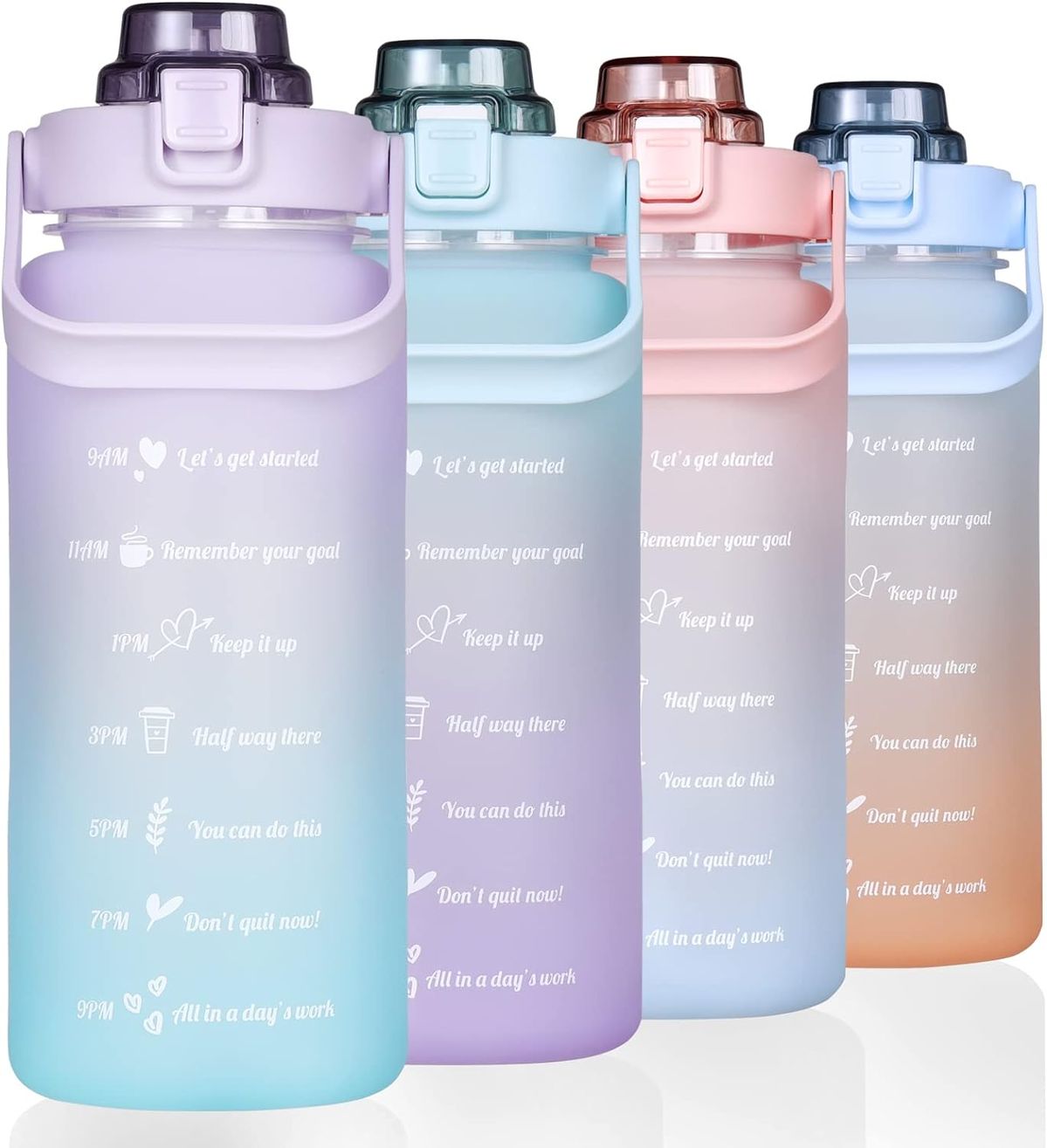 2L Gradient Sports Water Bottle – Large Leakproof Bottle for Gym, Travel, School, and Everyday Use