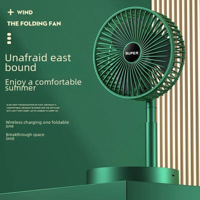 Telescopic Folding Fan, Mini Electric Desktop Fan, Portable Summer Rechargeable Fan, Multifunctional Adjustable Table Fan, Silent Table Top Personal Fan, Super Mobile Stand Folding Fan
