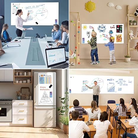 Self-Adhesive Whiteboard Sticker Roll – Dry Erase Wall Decal