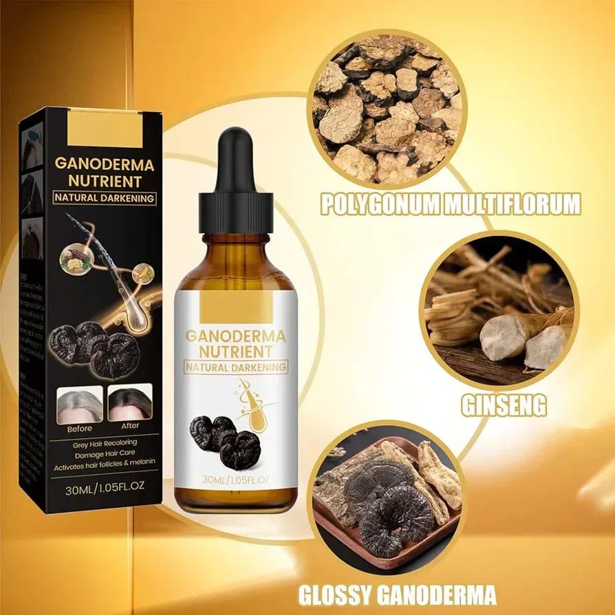 Natural GandoDerma Anti-Greying Hair Serum – Herbal Darkening & Hair Care Nutrient for Strong, Healthy Black Hair