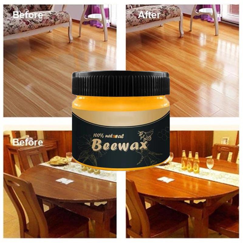 Wood Seasoning Beeswax Polish – Natural Furniture Care & Restoration | Multi-Purpose Beewax Cleaner & Polish