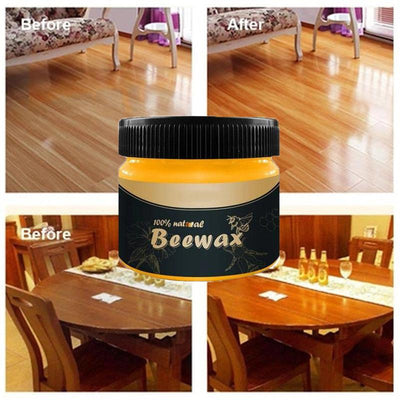 Wood Seasoning Beeswax Polish – Natural Furniture Care & Restoration | Multi-Purpose Beewax Cleaner & Polish