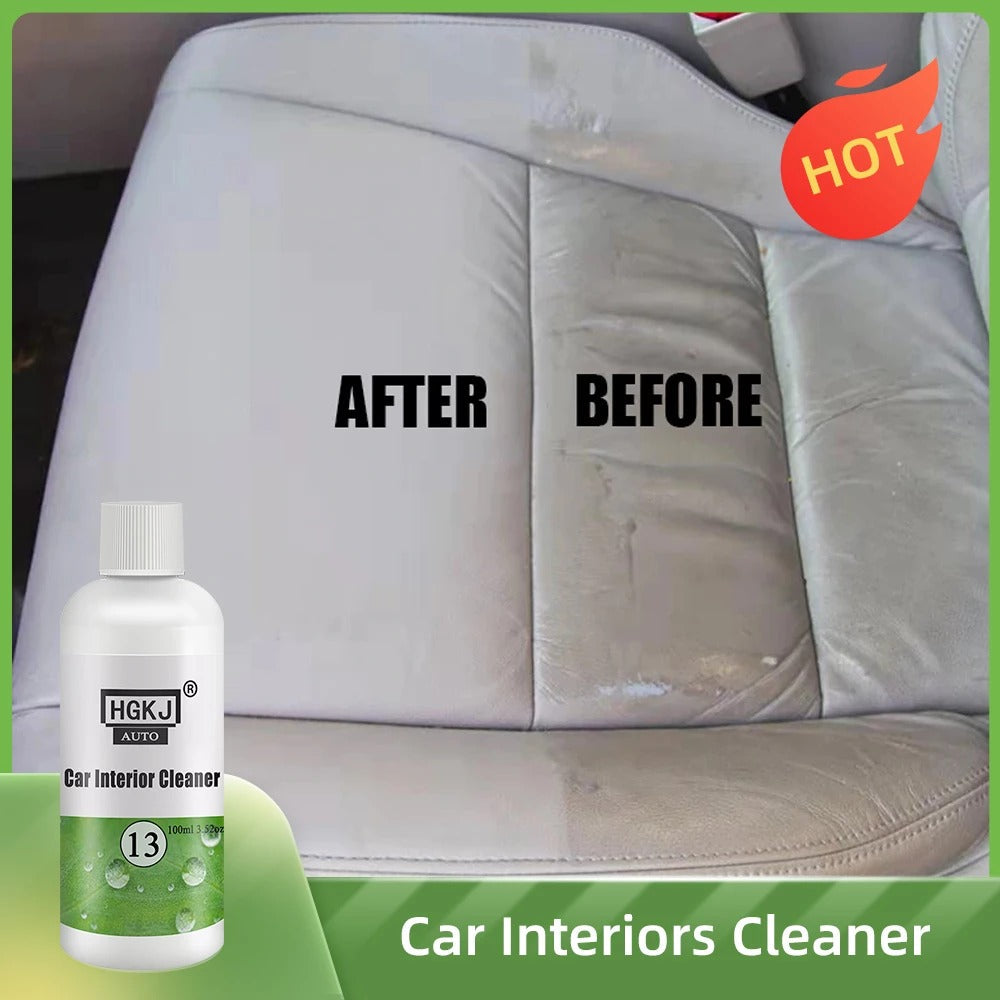 HGKJ 13 Car Leather & Interior Foam Cleaner – Multi-Surface Plastic, Vinyl & Upholstery Cleaning Spray