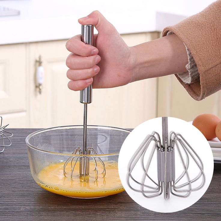 Hand Pressure Egg Beater – Semi-Automatic Stainless Steel Whisk for Fast & Easy Mixing
