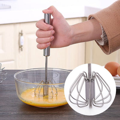 Hand Pressure Egg Beater – Semi-Automatic Stainless Steel Whisk for Fast & Easy Mixing