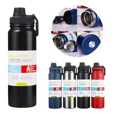 Stainless Steel Water Bottle 1000ml - Vacuum Insulated Double Wall, Leak-Proof, Hot & Cold Flask –Sports & Travel Bottle (Random Color)