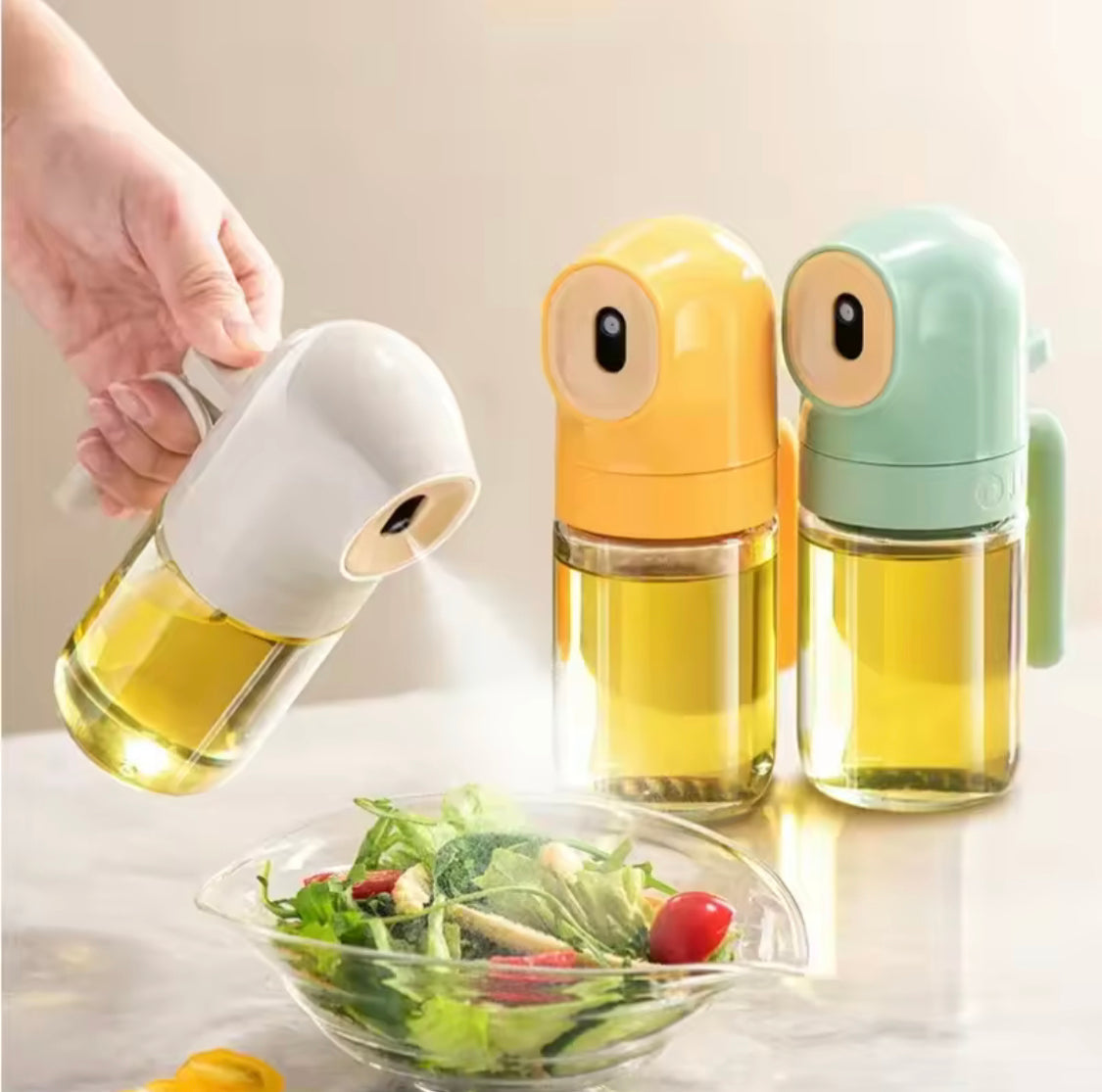 Convenient Glass Oil Spray Bottle, Leak Proof Oil Mister Bottle, Practical Glass Oil Dispenser, Kitchen Gadget Multipurpose Oil Spray Bottle