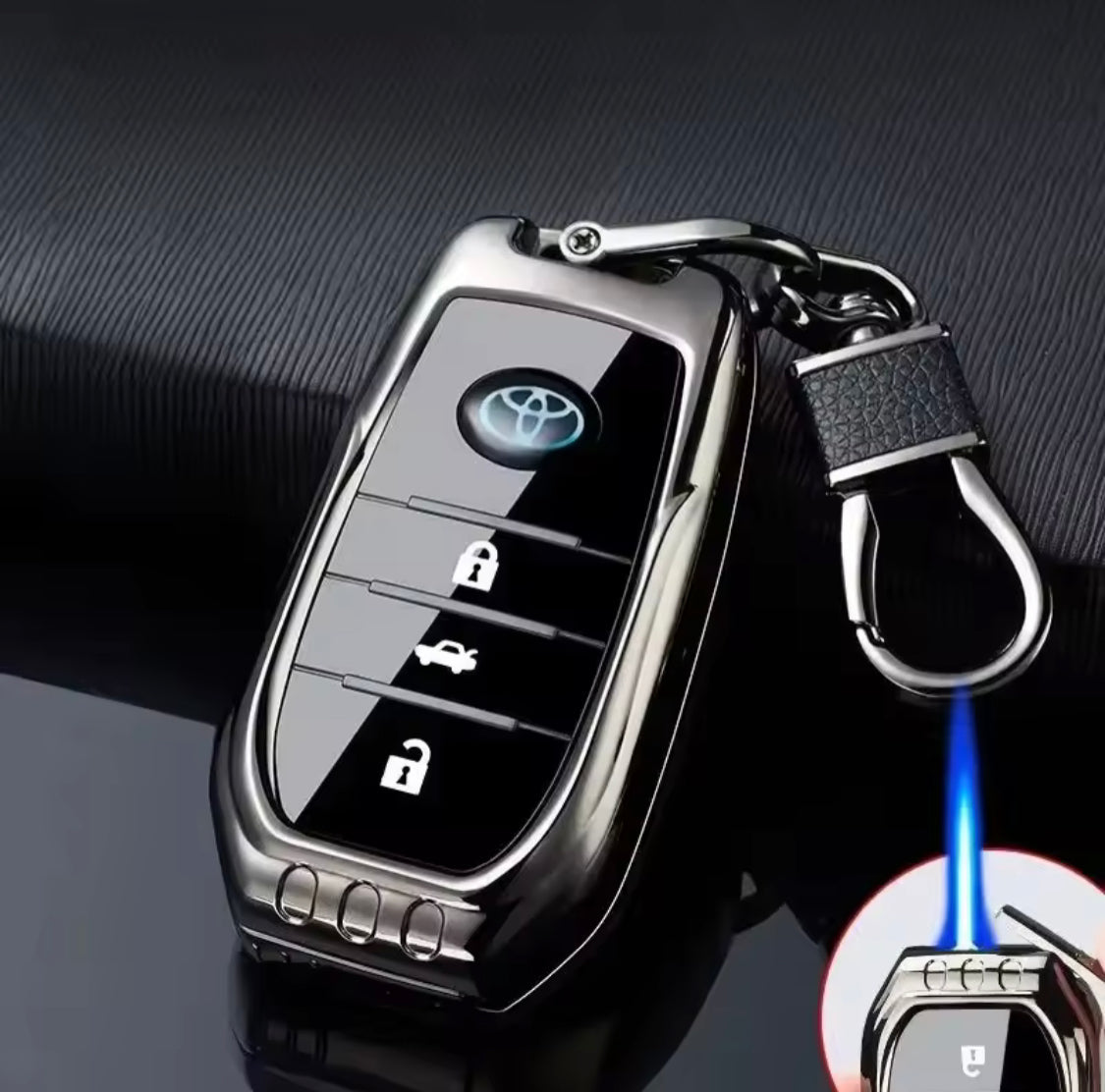 Remote Car Keychain Lighter, Fancy Windproof Car Key Lighter, Butane Gas Lighter, Creative Car Keychain Lighter