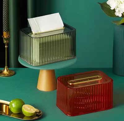 Luxury Tissue Box Holder, Home Living Room Tissue Box, Desktop Tissue Box, Multifunctional Desk Organizers