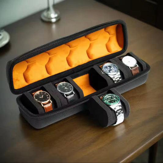 Watch Display Roll Organizer, Watch Portable Travel Case Organizer, 5 Slot Travel Watch Roll Case, Watch Organizer Box For Men And Women