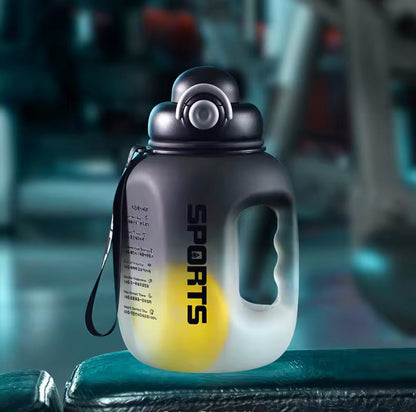Portable Sport Water Bottle, Large Capacity Outdoor Travel Water Bottle, Gradient Gym Drink Bottle, Plastic Reusable Water Cup